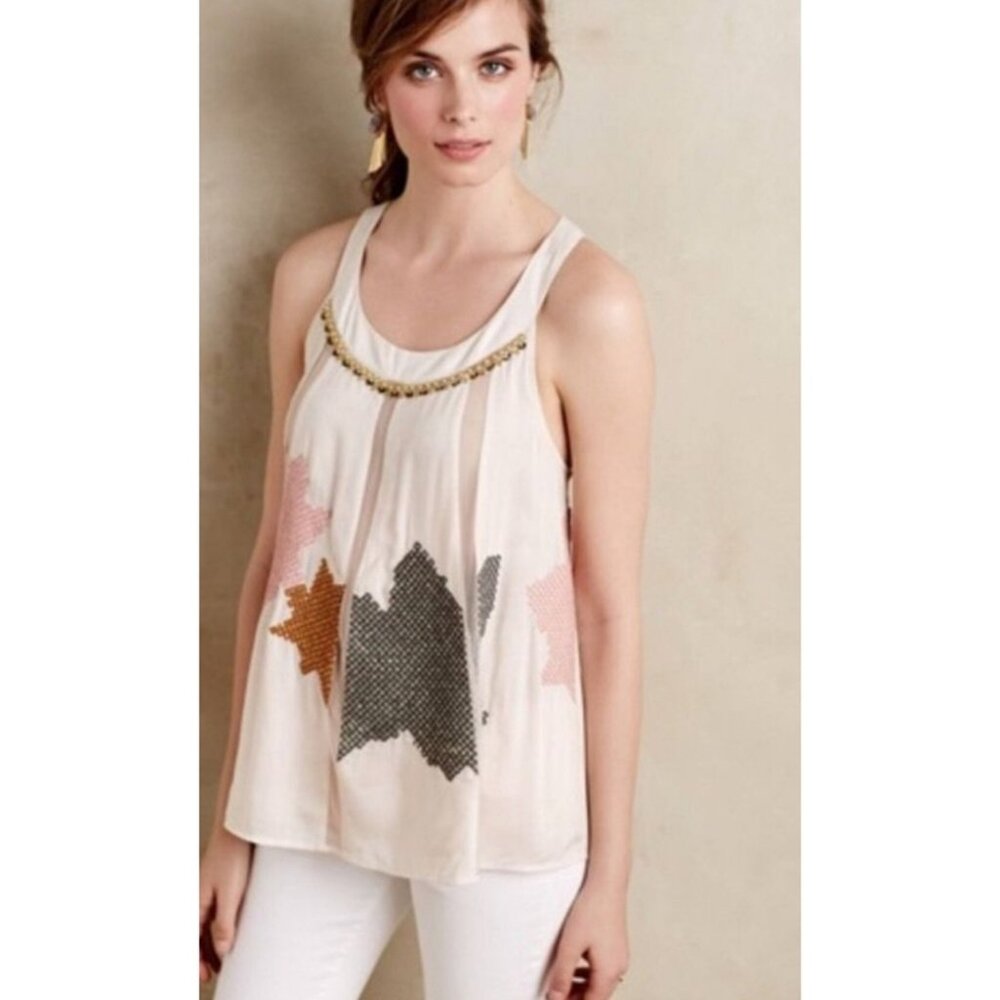 Anthropologie Floreat Sleeveless Top, size 8